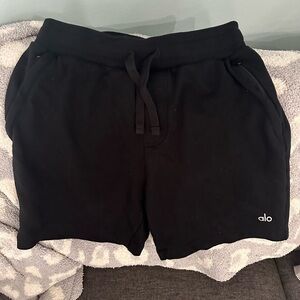 ALO Yoga Men’s Black Athletic Drawstring Shorts